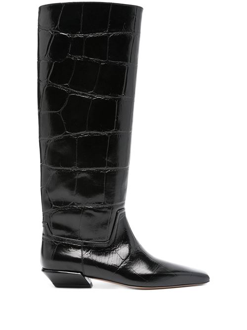 Black crocodile effect boot Paris Texas | PX1363XCOSMBLACK